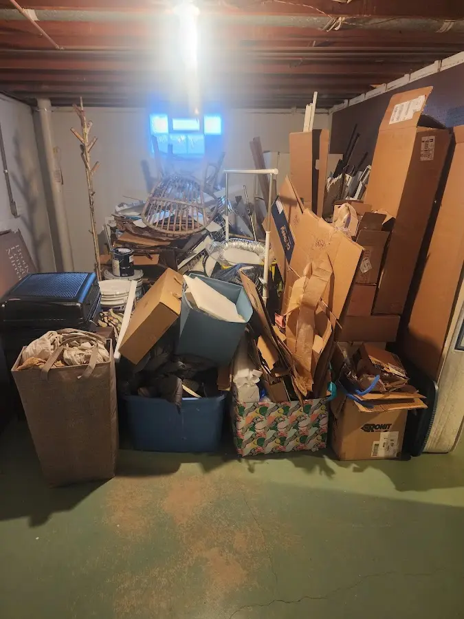 Roll-off dumpster container at job site for Cleanout Dumpster Rental in Semmes